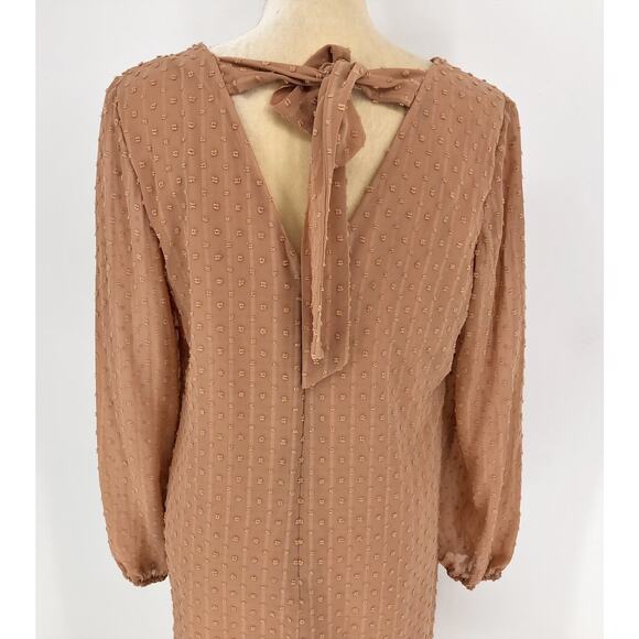 INC INTERNATIONAL CONCEPTS Shift Dress Medium Tan Beige Long Sleeve NWOT - Picture 7 of 12